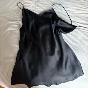 Zara Black Satin Mini Dress